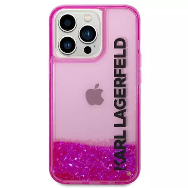 Karl Lagerfeld KLHCP14LLCKVF iPhone 14 Pro 6,1  różowy/pink hardcase Liquid Glitter Elong 2