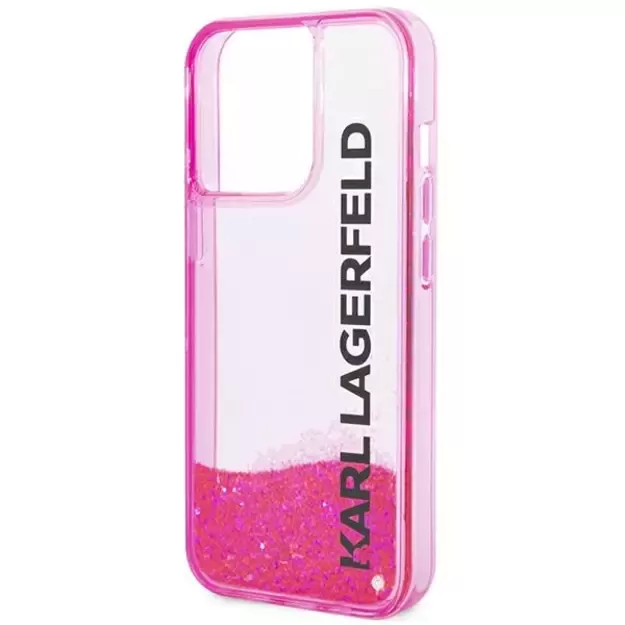 Karl Lagerfeld KLHCP14LLCKVF iPhone 14 Pro 6,1  różowy/pink hardcase Liquid Glitter Elong 5