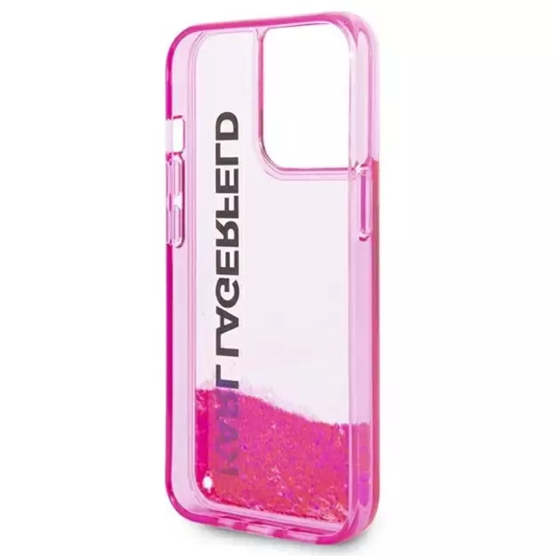 Karl Lagerfeld KLHCP14LLCKVF iPhone 14 Pro 6,1  różowy/pink hardcase Liquid Glitter Elong 6
