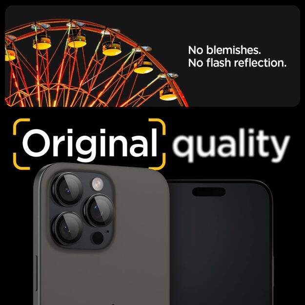 Spigen Glas.tR EZ Fit Optik Camera Protector for iPhone 14 Pro / Pro Max / 15 Pro / Pro Max / 16 Pro / Pro Max - Black 2 pcs. 20