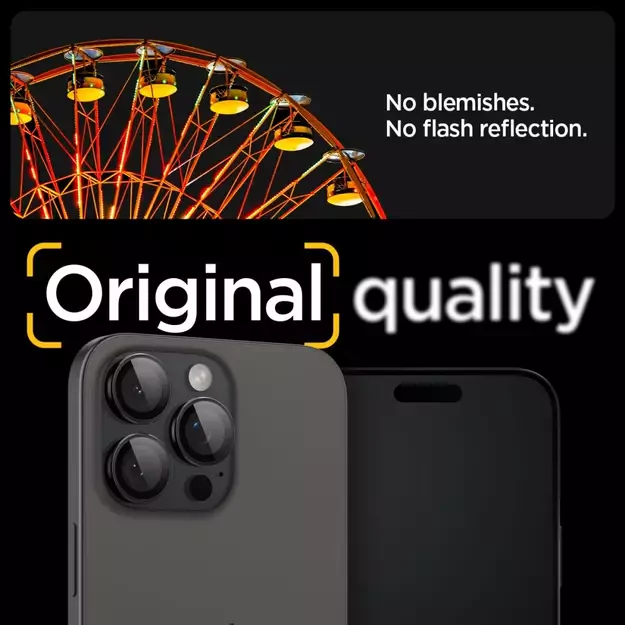 Spigen Glas.tR EZ Fit Optik Camera Protector for iPhone 14 Pro / Pro Max / 15 Pro / Pro Max / 16 Pro / Pro Max - Black 2 pcs. 12