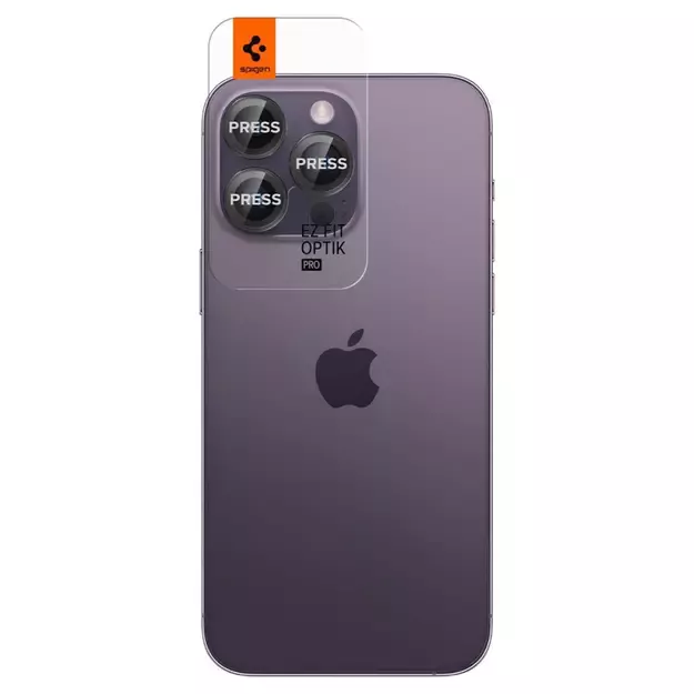 Spigen Glas.tR EZ Fit Optik Camera Protector for iPhone 14 Pro / Pro Max / 15 Pro / Pro Max / 16 Pro / Pro Max - Black 2 pcs. 6
