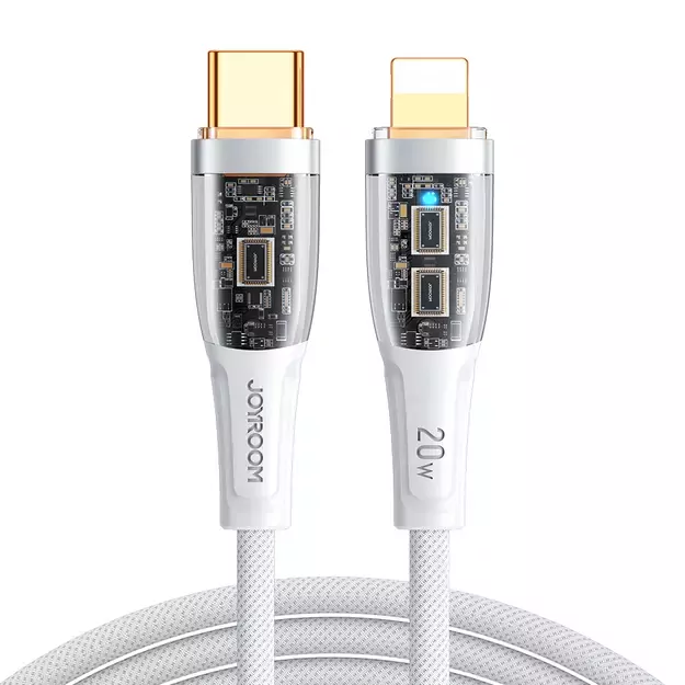 Joyroom Star-Cloud Series A3 USB-C / Lightning Cable 20W 1.2m with Smart Switch - White 1