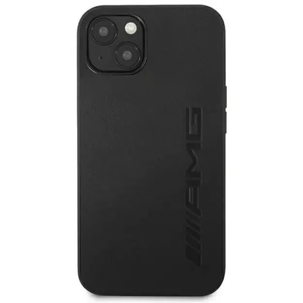 AMG AMHCP14SDOLBK iPhone 14 6.1 &quot black / black hardcase Leather Hot Stamped 2