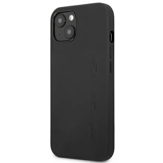 AMG AMHCP14SDOLBK iPhone 14 6.1 &quot black / black hardcase Leather Hot Stamped 1