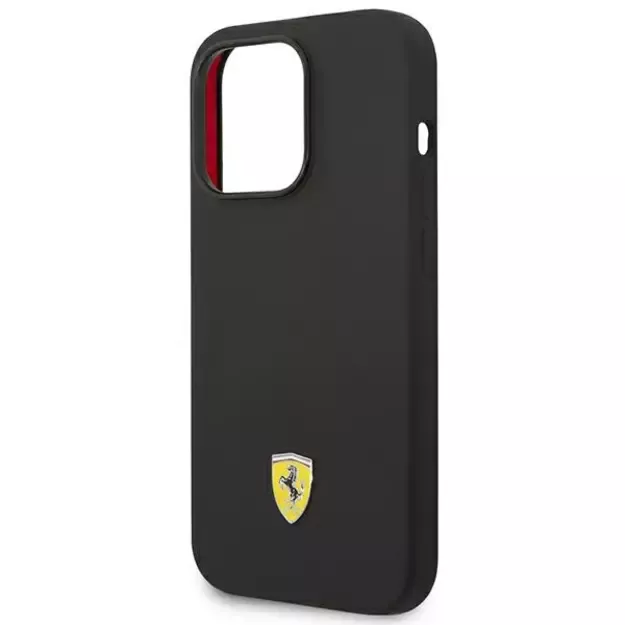 Ferrari FEHCP14LSIBBK iPhone 14 Pro 6.1&quot  black/black hardcase Silicone Metal Logo 3