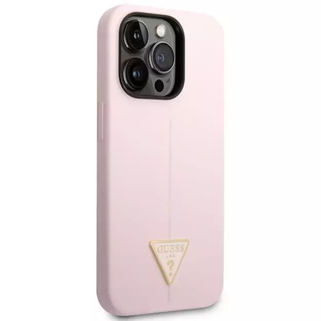 Guess Silicone Triangle iPhone 14 Pro 6.1&quot  Case - Purple 3