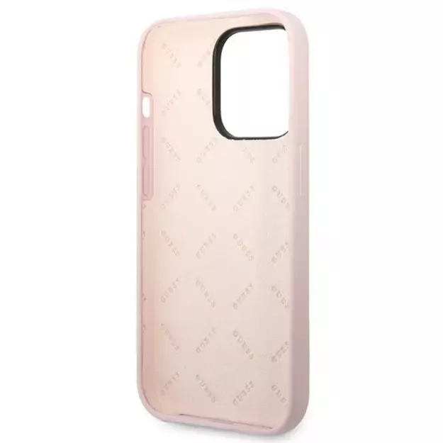 Guess Silicone Triangle iPhone 14 Pro 6.1&quot  Case - Purple 6