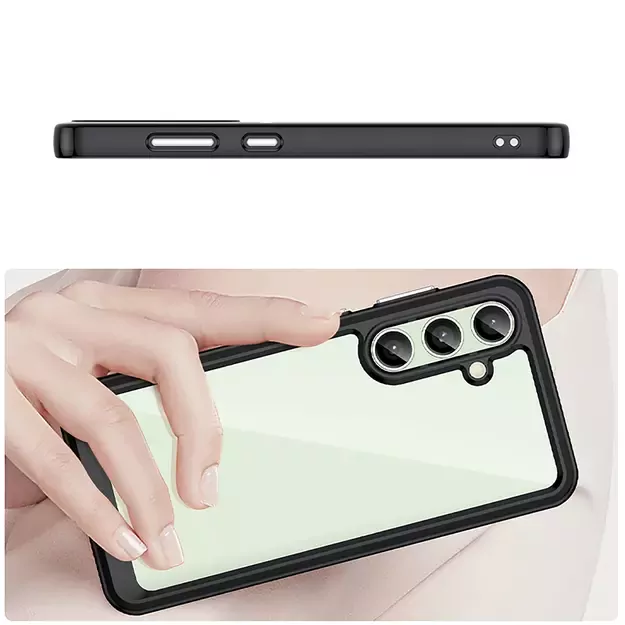 Outer Space Case with Gel Frame for Samsung Galaxy S24 FE - Black 10
