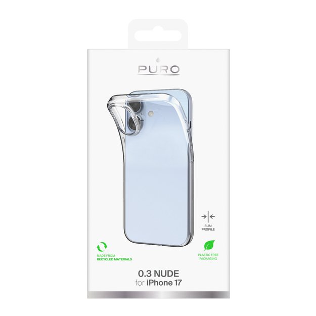 Puro 0.3 Nude Ultra-Slim TPU Case for iPhone 17 - Transparent 1