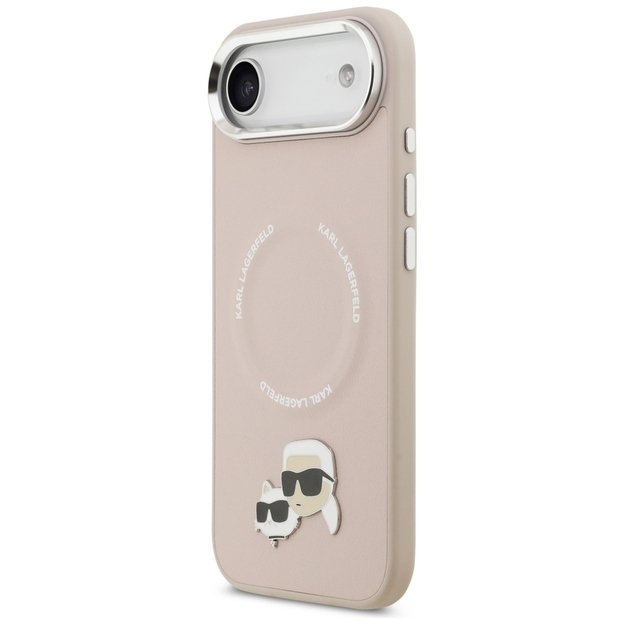 Karl Lagerfeld Karl &amp  Choupette Pins MagSafe Case for iPhone Air Pink 1
