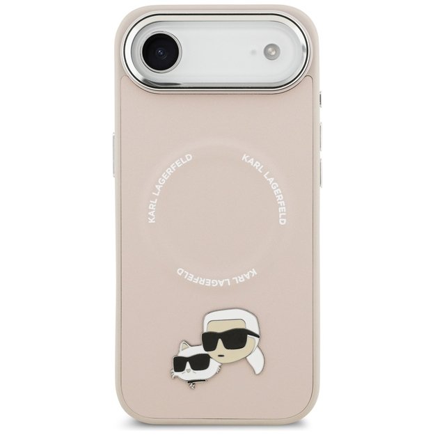 Karl Lagerfeld Karl &amp  Choupette Pins MagSafe Case for iPhone Air Pink 2