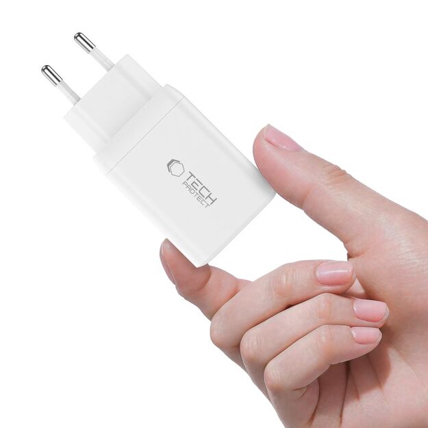 Tech-Protect NC45W-GAN 2-PORT PD45W Charger + TYPE-C CABLE - white 14