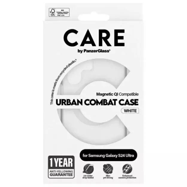CARE by PanzerGlass Flagship QI Case for Samsung Galaxy S24 Ultra - Transparent 3