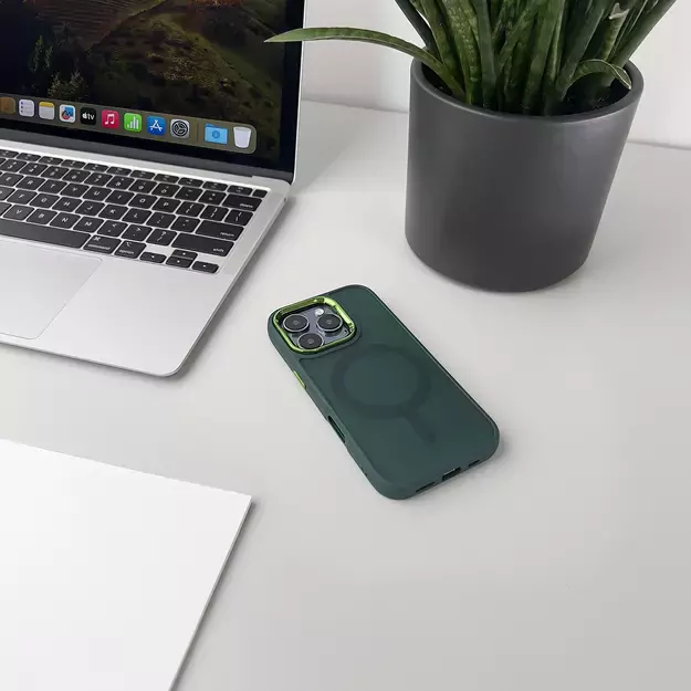 Wozinsky Fashion Case with MagSafe for Samsung Galaxy S24 FE - Green 7