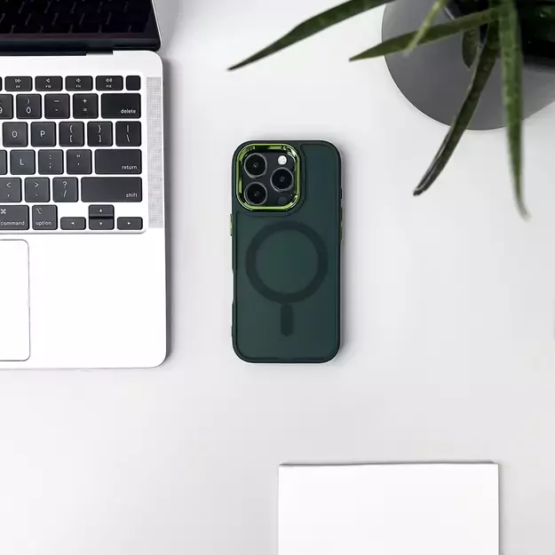Wozinsky Fashion Case with MagSafe for Samsung Galaxy S24 FE - Green 6