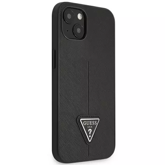 Guess GUHCP14MPSATLK iPhone 14 Plus 6,7 &quot black / black hardcase SaffianoTriangle Logo 10