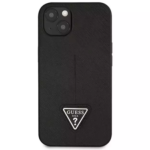 Guess GUHCP14MPSATLK iPhone 14 Plus 6,7 &quot black / black hardcase SaffianoTriangle Logo 9