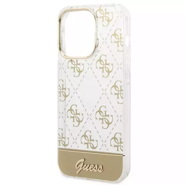 Guess GUHCP14XHG4MHG iPhone 14 Pro Max 6.7 &quot gold / gold hardcase 4G Pattern Script 5