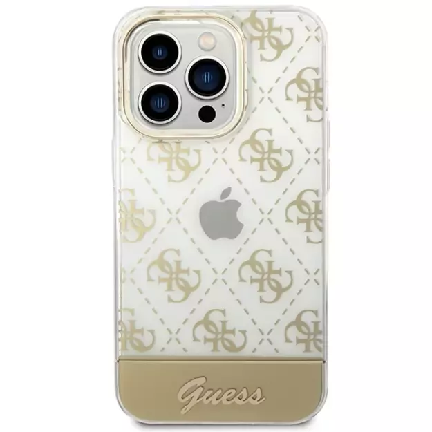 Guess GUHCP14XHG4MHG iPhone 14 Pro Max 6.7 &quot gold / gold hardcase 4G Pattern Script 2