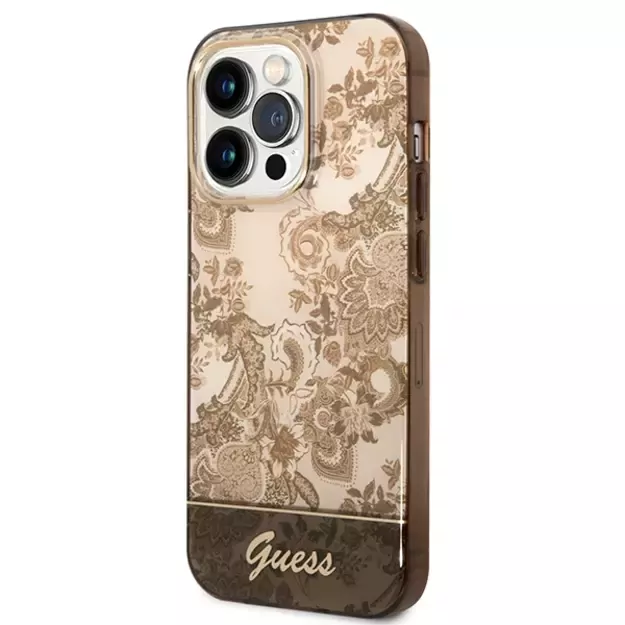 Guess GUHCP14XHGPLHC iPhone 14 Pro Max 6.7&quot  ocher hardcase Porcelain Collection 8