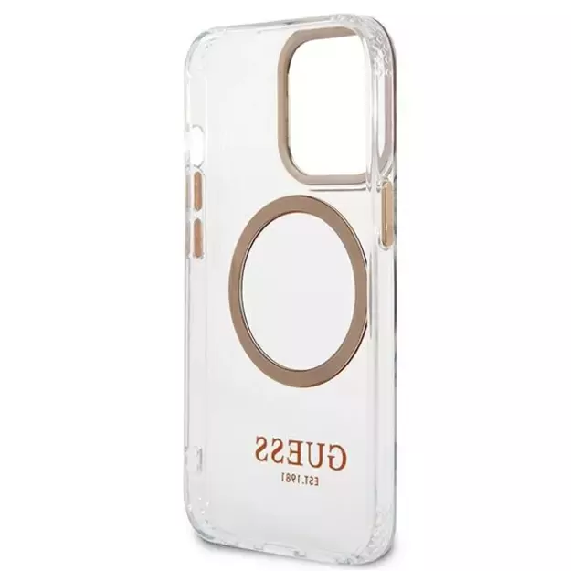 Guess GUHMP13XHTRMD iPhone 13 Pro Max 6.7 &quot gold / gold hard case Metal Outline Magsafe 2