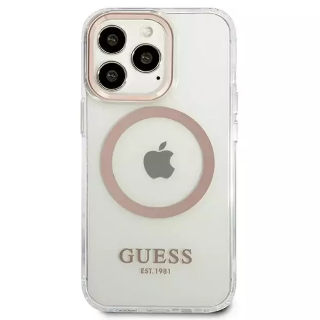 Guess GUHMP13XHTRMD iPhone 13 Pro Max 6.7 &quot gold / gold hard case Metal Outline Magsafe 12