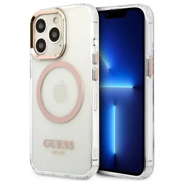 Guess GUHMP13XHTRMD iPhone 13 Pro Max 6.7 &quot gold / gold hard case Metal Outline Magsafe