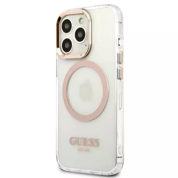 Guess GUHMP13XHTRMD iPhone 13 Pro Max 6.7 &quot gold / gold hard case Metal Outline Magsafe 11