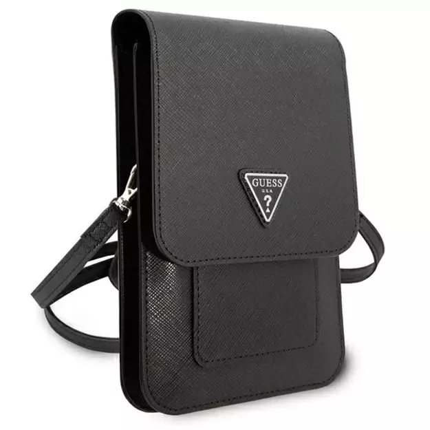 Guess Handbag GUWBSATMBK black / black Saffiano Triangle 6