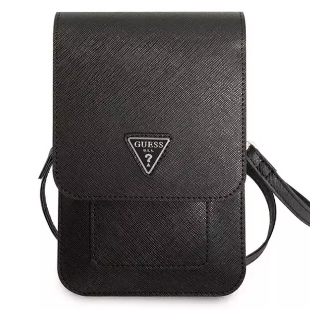Guess Handbag GUWBSATMBK black / black Saffiano Triangle 5
