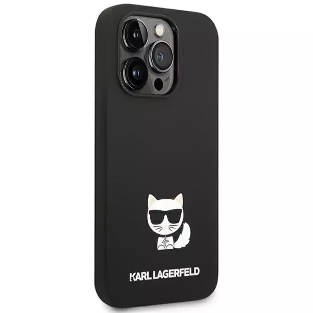 Karl Lagerfeld KLHCP14LSLCTBK iPhone 14 Pro 6.1 &quot hardcase black / black Silicone Choupette Body 3