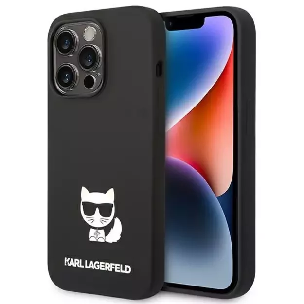 Karl Lagerfeld KLHCP14LSLCTBK iPhone 14 Pro 6.1 &quot hardcase black / black Silicone Choupette Body