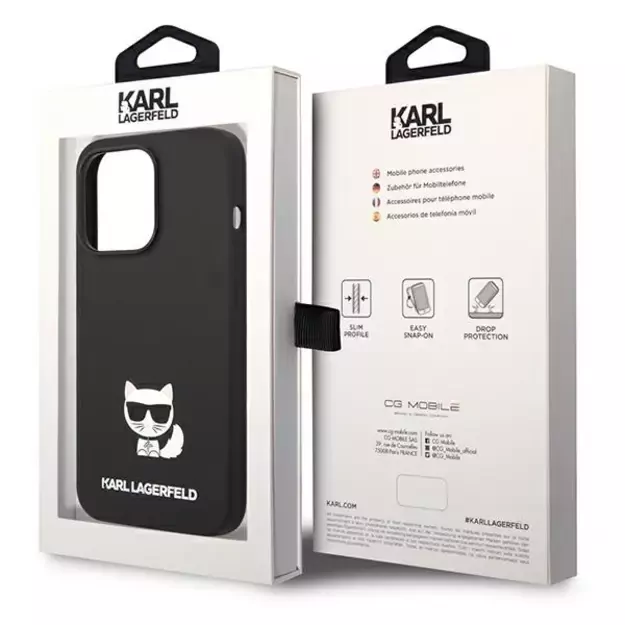Karl Lagerfeld KLHCP14LSLCTBK iPhone 14 Pro 6.1 &quot hardcase black / black Silicone Choupette Body 7