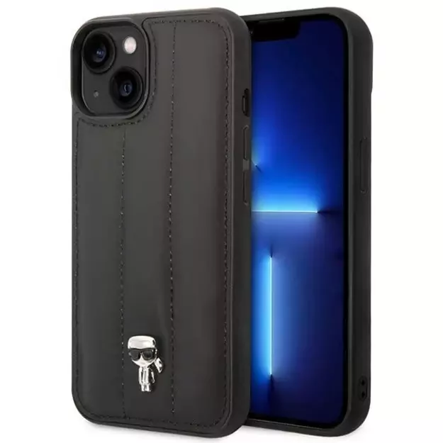 Karl Lagerfeld KLHCP14MPSQPK iPhone 14 Plus 6,7  hardcase czarny/black Puffy Ikonik Pin