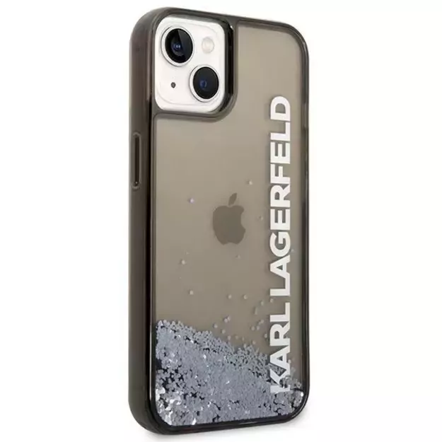 Karl Lagerfeld KLHCP14SLCKVK iPhone 14 6.1 &quot black / black hardcase Liquid Glitter Elong 3