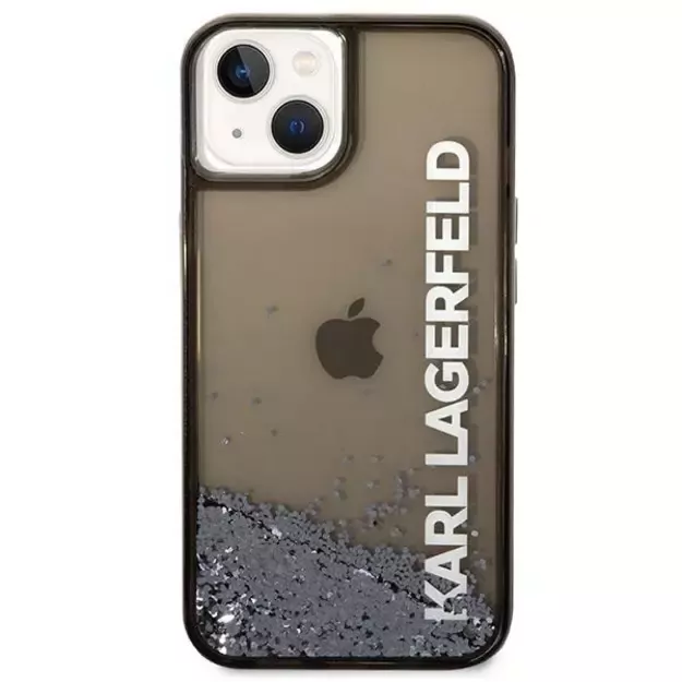 Karl Lagerfeld KLHCP14SLCKVK iPhone 14 6.1 &quot black / black hardcase Liquid Glitter Elong 2