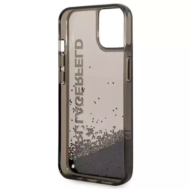 Karl Lagerfeld KLHCP14SLCKVK iPhone 14 6.1 &quot black / black hardcase Liquid Glitter Elong 6
