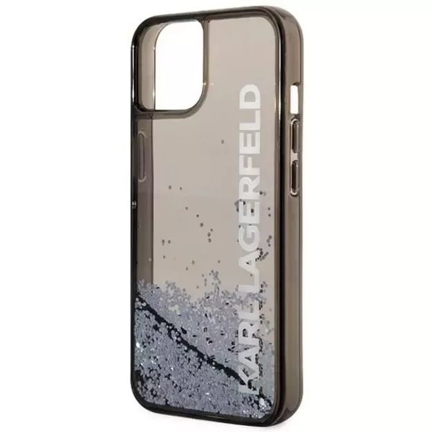 Karl Lagerfeld KLHCP14SLCKVK iPhone 14 6.1 &quot black / black hardcase Liquid Glitter Elong 5