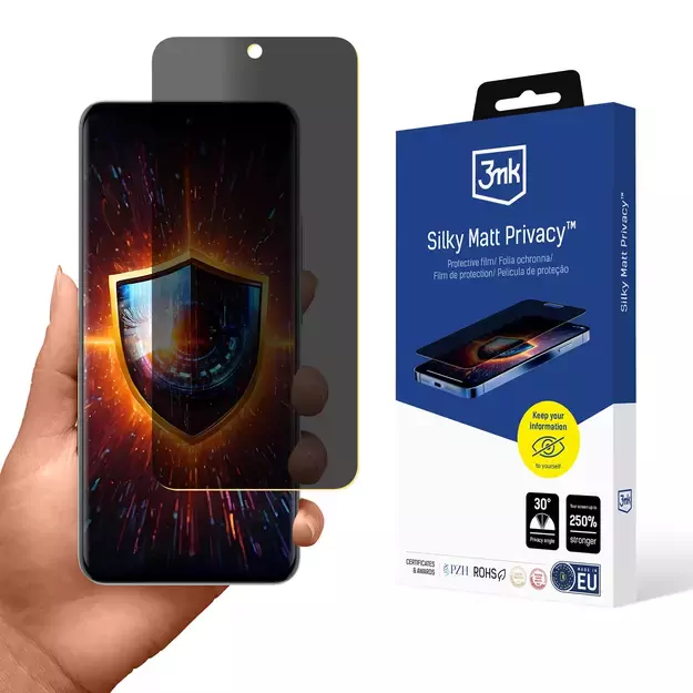 3mk Silky Matt Privacy Privacy Screen Protector for Oppo Reno 12