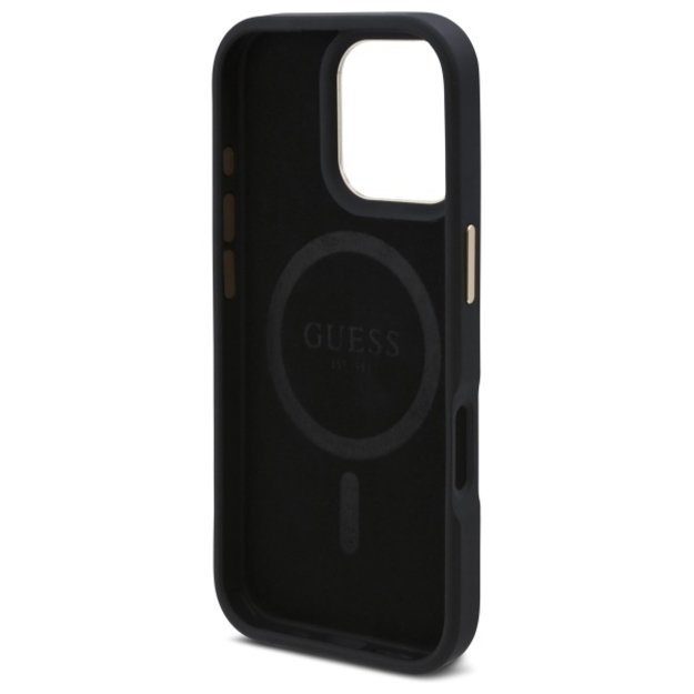 Guess 4G Logo Plate MagSafe Case for iPhone 16 Pro Max - Black 6
