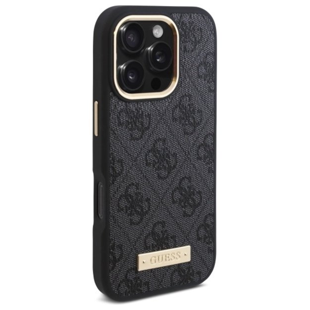 Guess 4G Logo Plate MagSafe Case for iPhone 16 Pro Max - Black 3