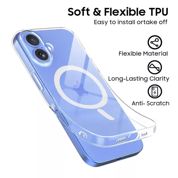 Tech-Protect FlexAir MagSafe iPhone 16 Case - Clear 8