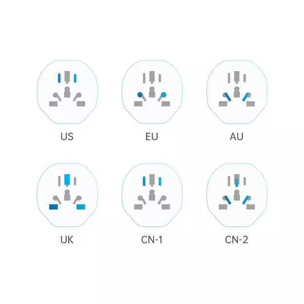 Tech-Protect Universal Travel Adapter to EU - white 9