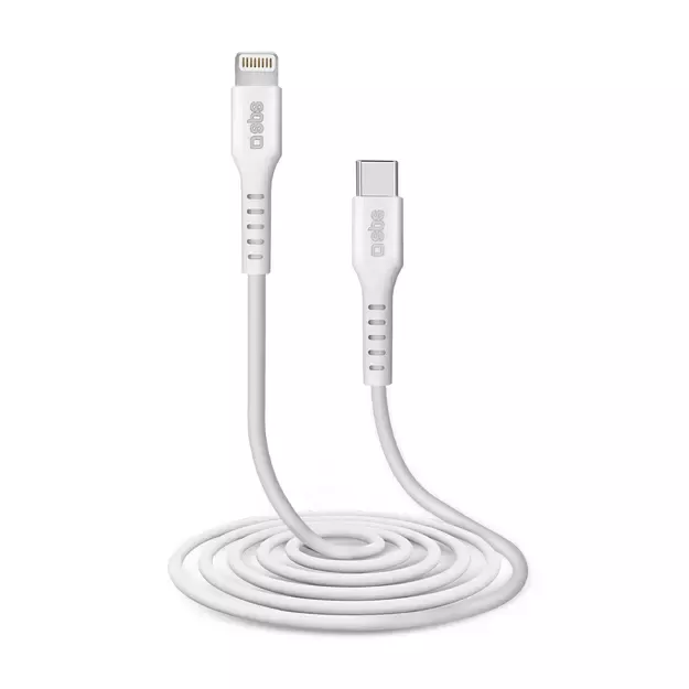 SBS TECABLELIGTC2W USB-C - Lightning Cable 2 m - White 1