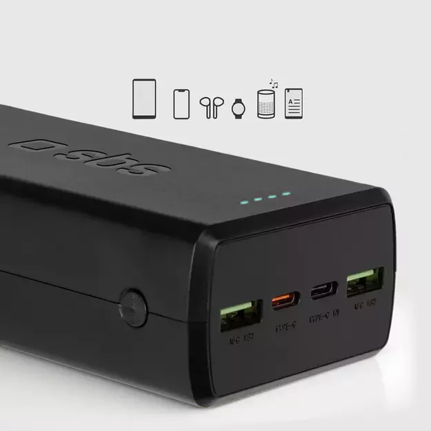 Powerbank SBS TTBB30000PD20K 30000 mAh 2 x USB-C 2 x USB-A - black 10