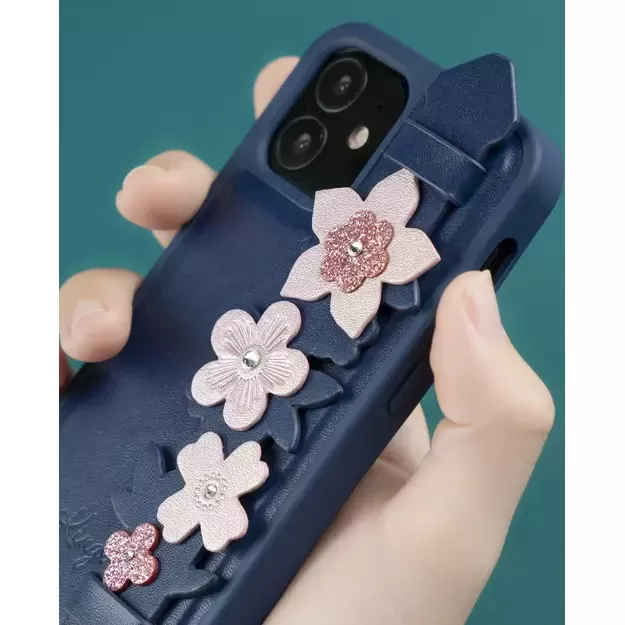 Kingxbar Sweet Series case decorated with original Swarovski crystals iPhone 12 mini green 10