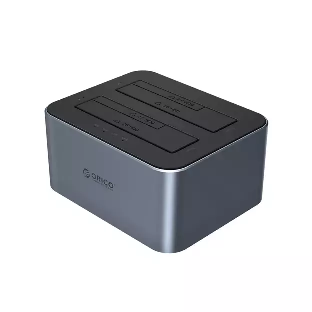 Orico 6626C3-C-V1 2-Drive Docking Station with Offline Clone Function 2.5&quot /3.5&quot  SATA HDD/SSD - Gray