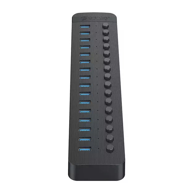 Orico CT2U3-16AB 16x USB-A 3.0 Hub with Switches - Black 2