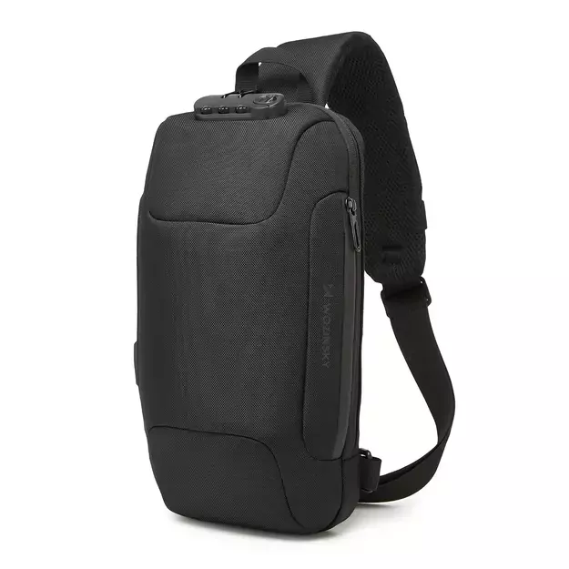 Wozinsky Premium Single Shoulder Anti-Theft City Backpack with Organizer and USB - Black